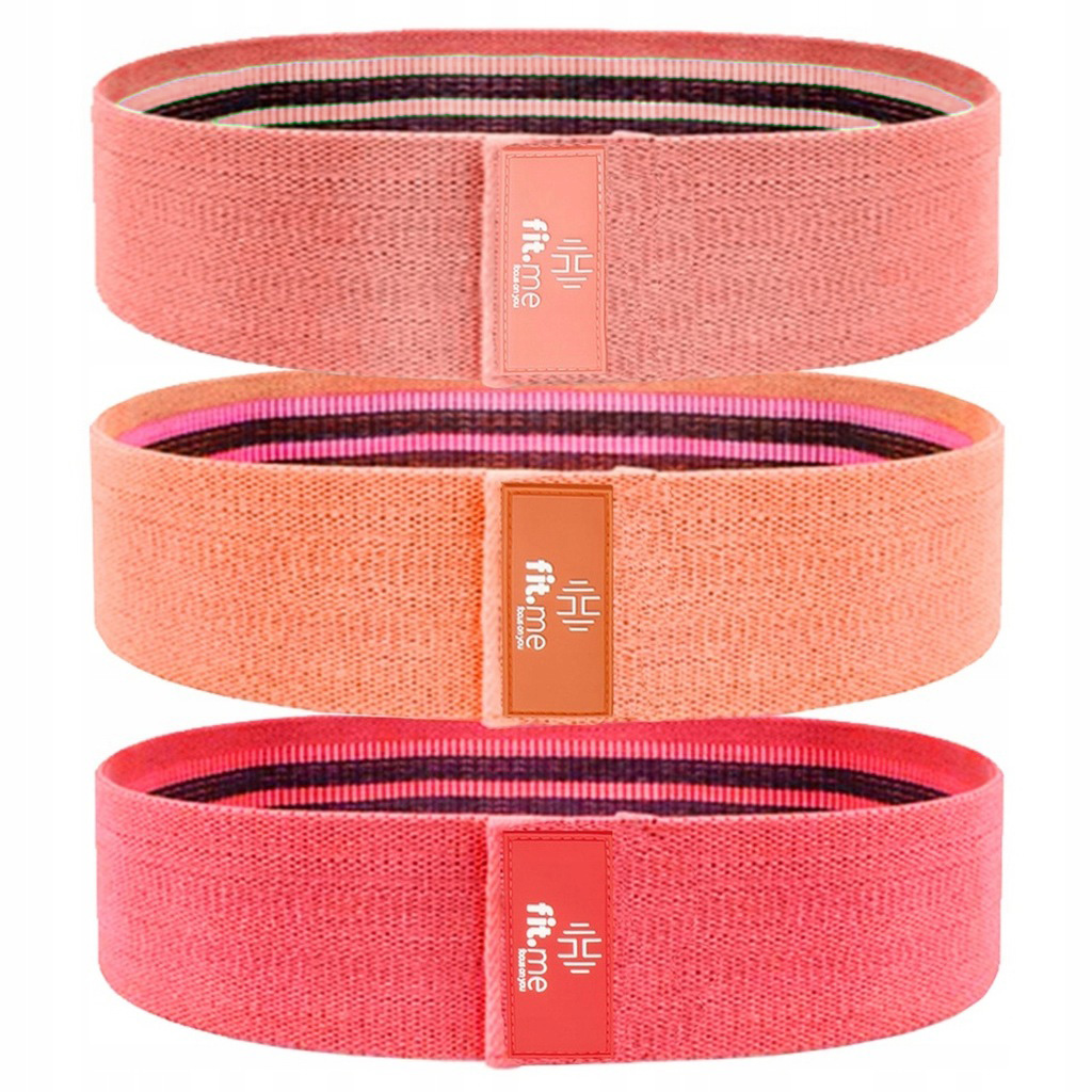Fit.me zestaw: materiałowe taśmy mini band, 3 szt./1 opak.