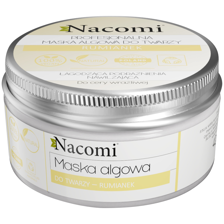 Nacomi Maska Algowa łagodząca podrażnienia maska algowa do twarzy z rumiankiem, 40 g