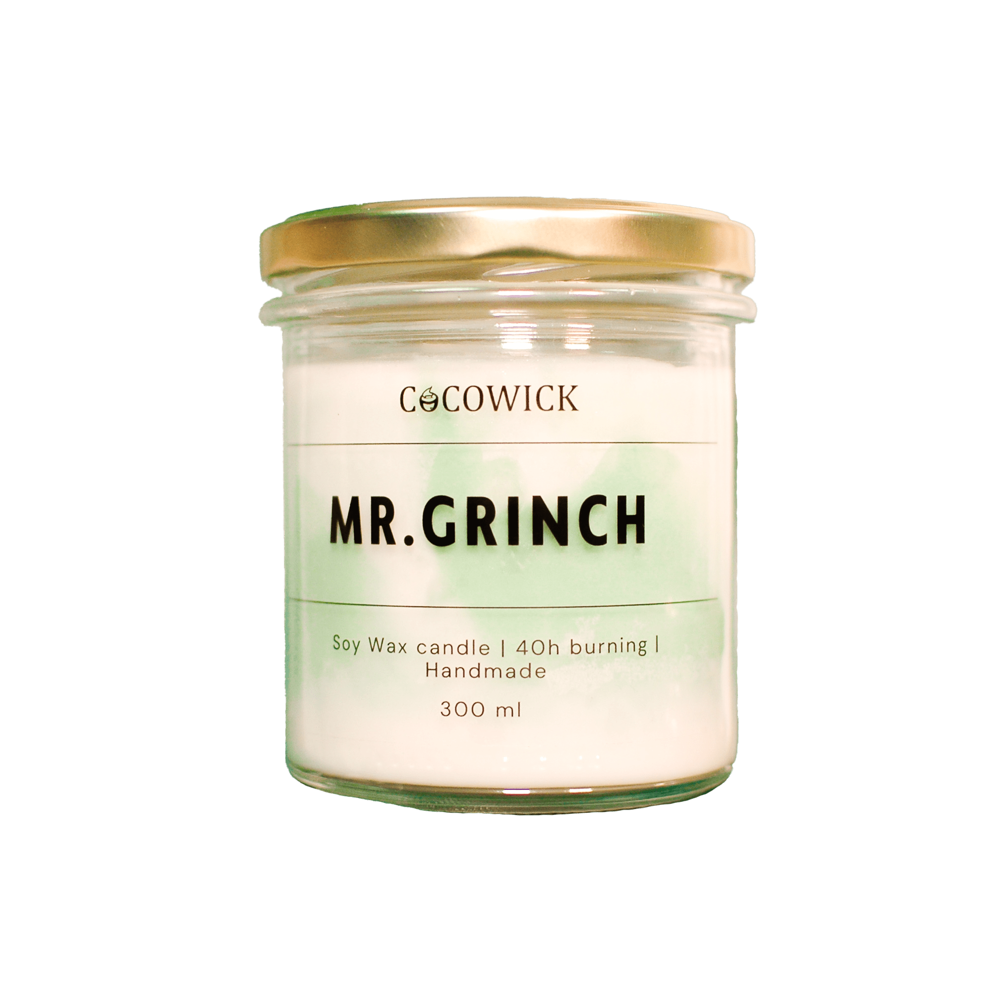 Cocowick Mr. Grinch świeca sojowa w szkle, 300 ml