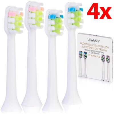 Oryginalna końcówka do szczoteczki VITAMMY Symphony TOW014964 Biały (4 szt.) (Usuwanie przebarwień)