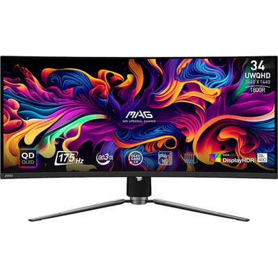 Monitor MSI MAG 341CQP 34" QD-OLED 3440x1440px 175Hz 0.03 ms [GTG] Curved