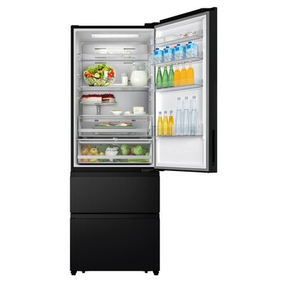 Lodówka HISENSE RT641N4AFE1 3D SkyLine No Frost 200cm Czarna Wi-Fi ConnectLife Metal Tech Cooling