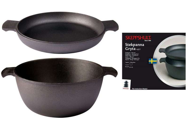 Skeppshult - Zestaw 2 naczyń MASTER garnek 4,5L + patelnia 27cm