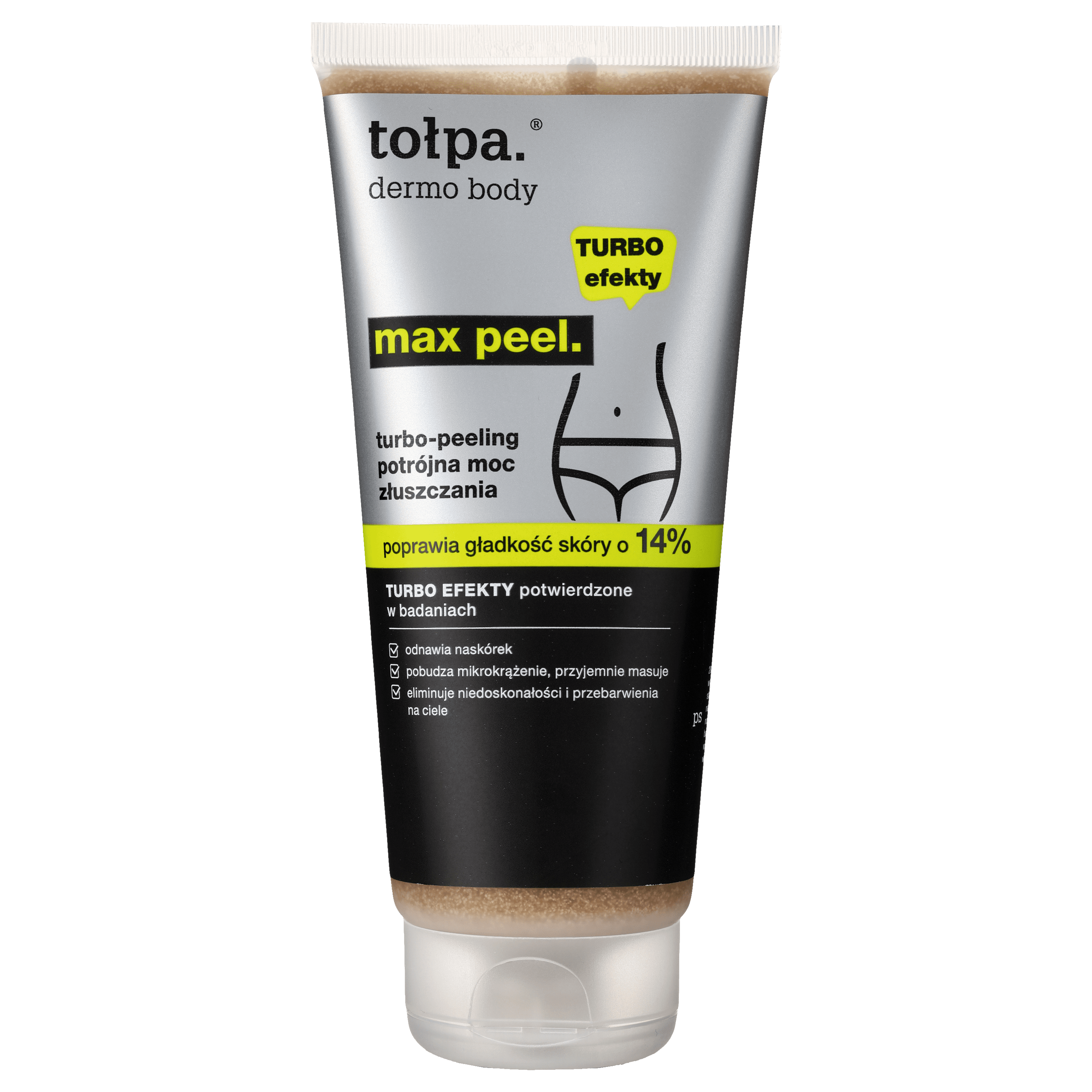Tołpa Dermo Body Max Peel turbo-peeling  do ciała potrójna moc złuszczania, 200 ml