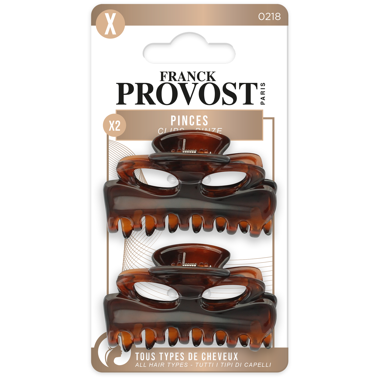 Franck Provost klary do włosów, 2 szt./1 opak.