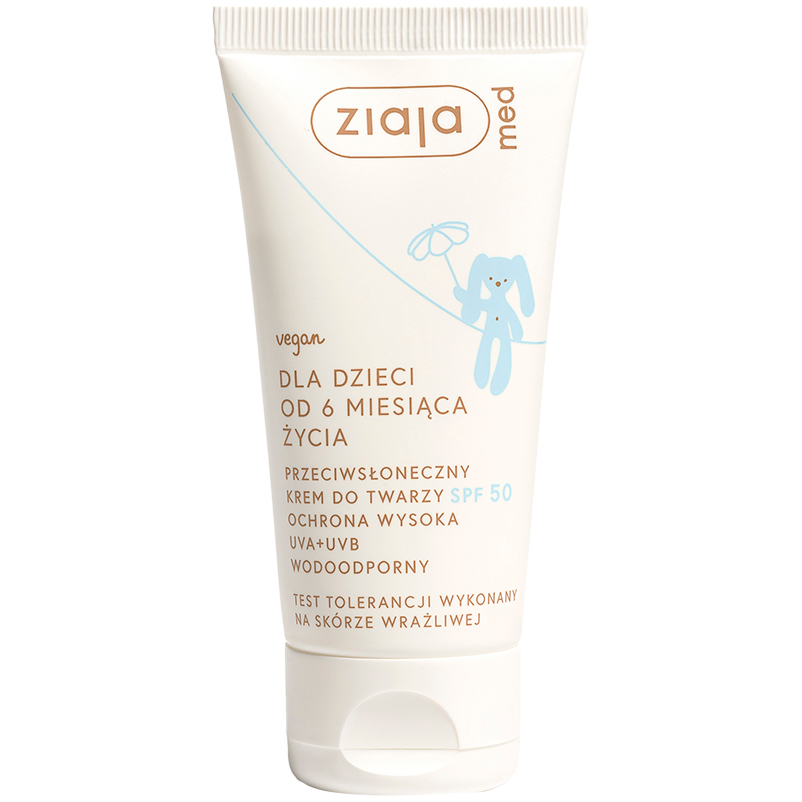 Ziaja med przeciwsłoneczny krem do twarzy z SPF50 dla dzieci, 50 ml