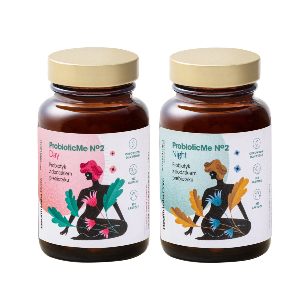 Health Labs Care ProbioticMe No.2 probiotyk Day+Night w formule dwuskładnikowej suplement diety, 60 kaps./1 opak.