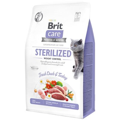 Karma dla kota BRIT CARE Grain-Free Sterilized Weight Control Kaczka z indykiem 7 kg