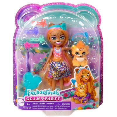 Lalka Enchantimals Glam Party Gepard HNV30