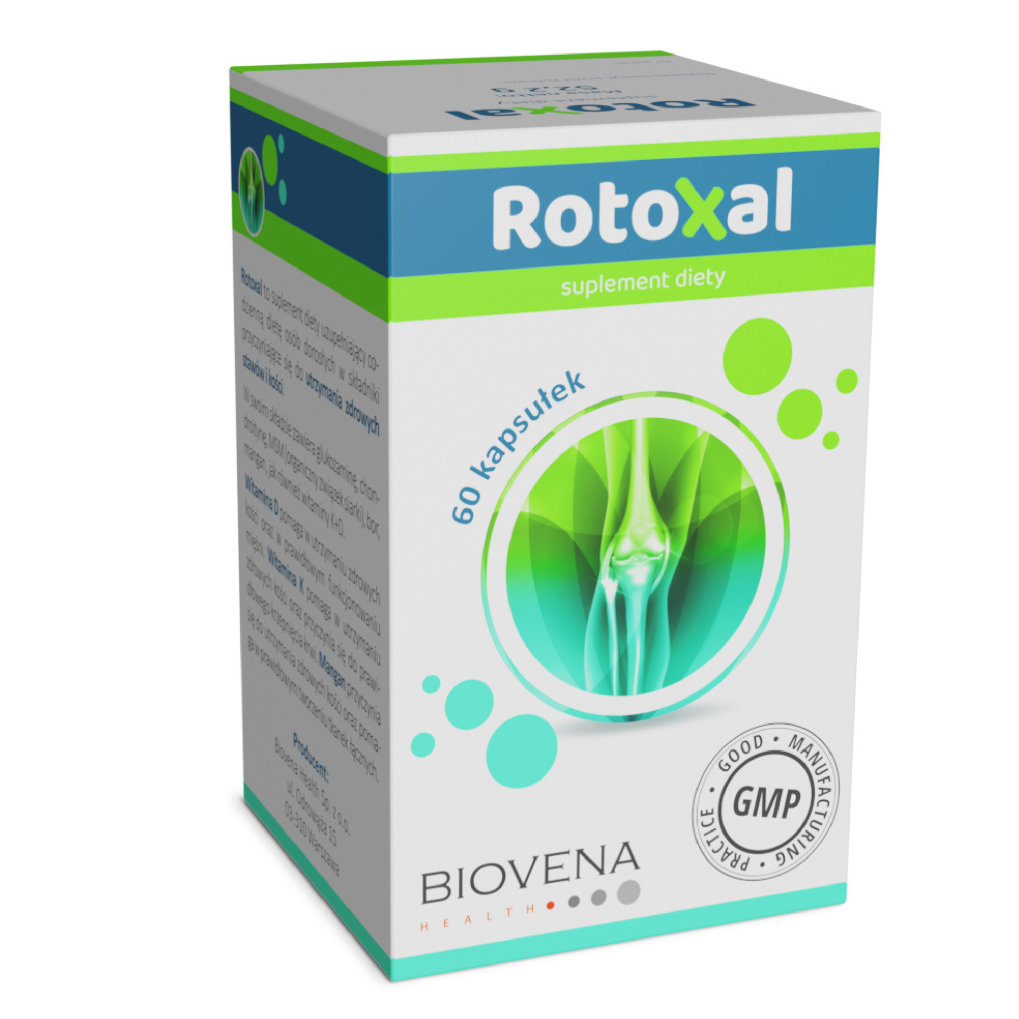 Biovena Rotoxal suplement wspierający stawy i kości, 60 kaps./1 opak.