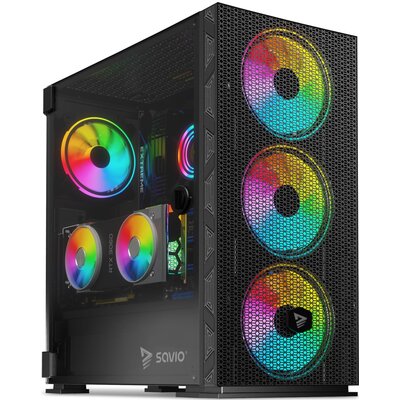 Obudowa SAVIO Raptor X1 ARGB Glass/Mesh