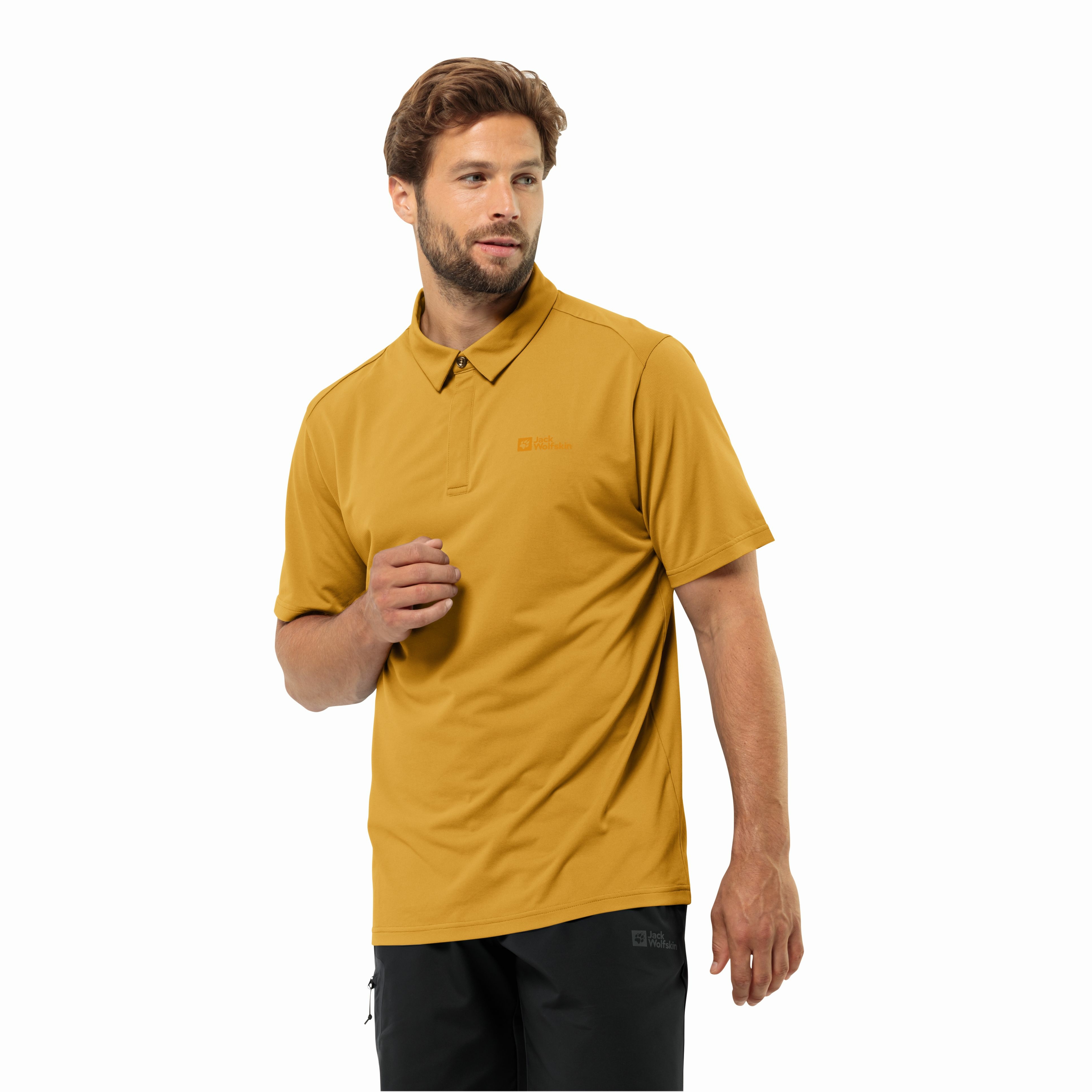 Męska koszulka polo Jack Wolfskin DELGAMI POLO M curry - L