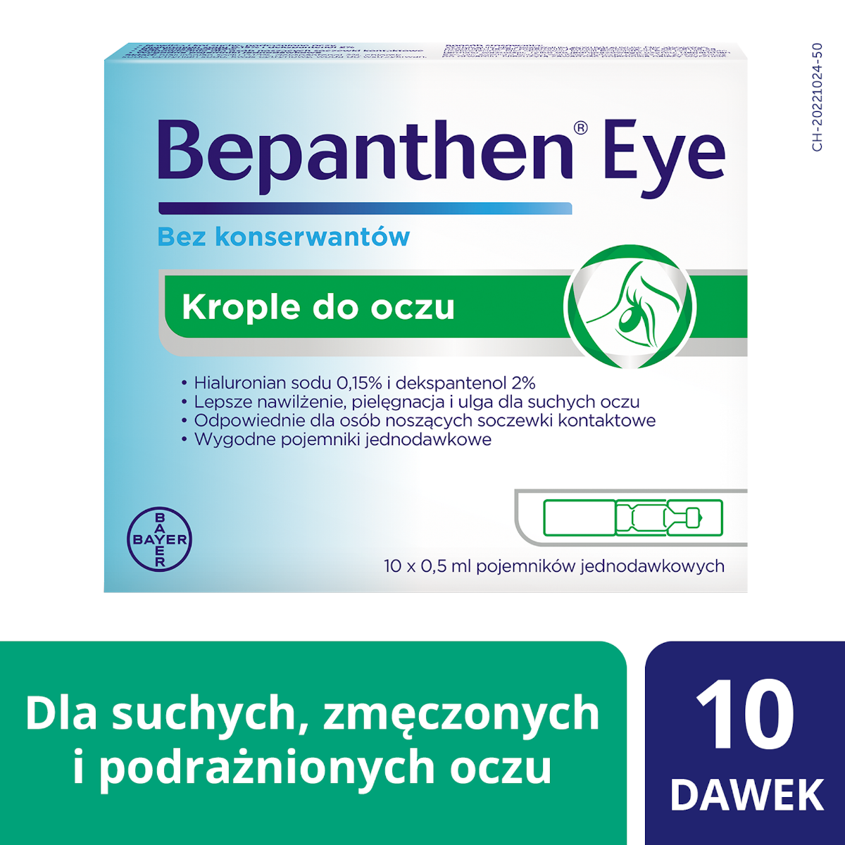 Bepanthen Eye, krople do oczu, 10x0,5 ml