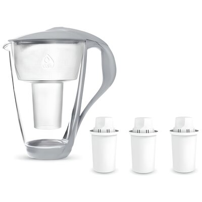 Dzbanek filtrujący DAFI Crystal LED Stalowy + 3 wkłady Classic
