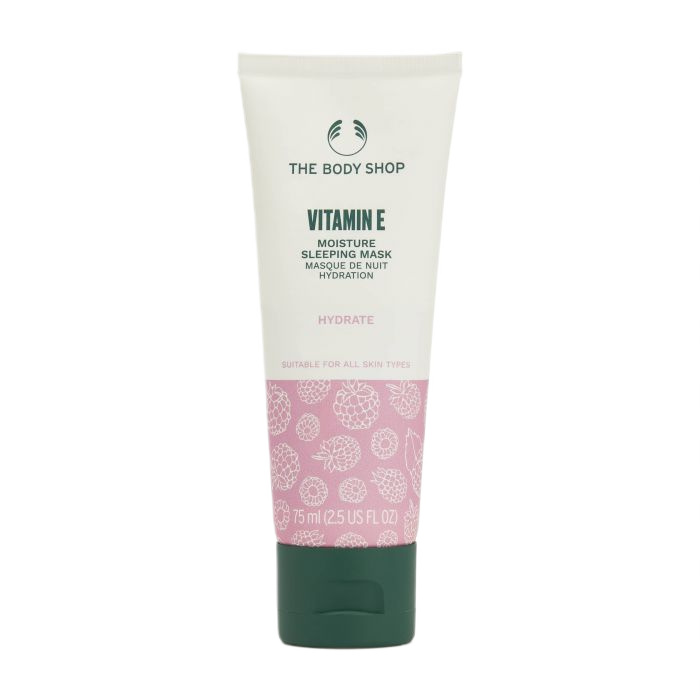 The Body Shop Vitamin E wegańska nawilżająca maska do twarzy na noc, 75 ml