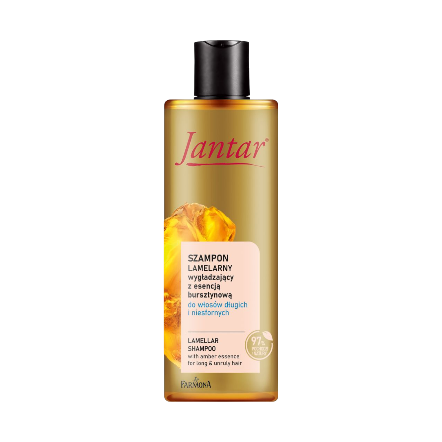 Jantar Lamelarne Wygładzenie  szampon lamelarny wygładzający z esencją bursztynową do włosów długich i niesfornych, 300 ml