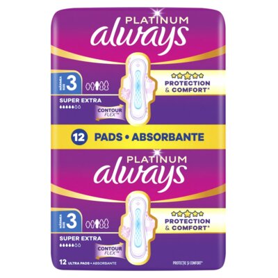 Podpaski ALWAYS Platinum Night Rozmiar 3 (12 sztuk)