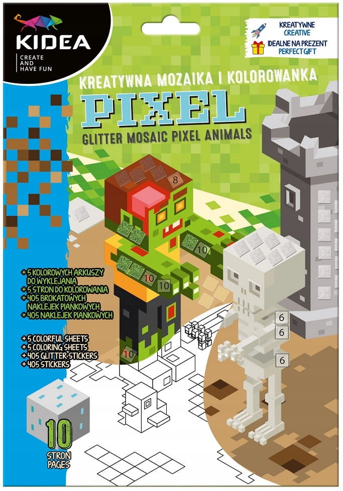 KIDEA kreatywna mozaika + kolorowanka pixele game