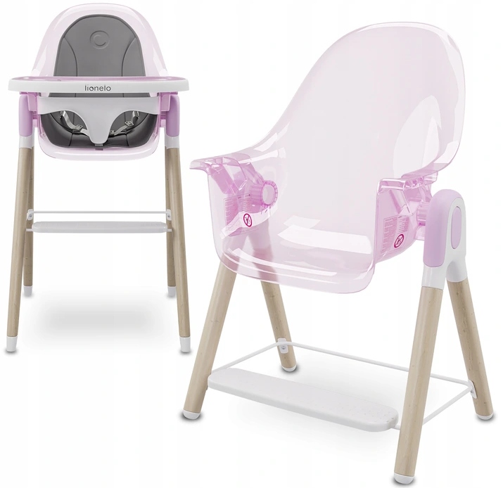 LIONELO MAYA krzesełko drewniane do karmienia 2w1