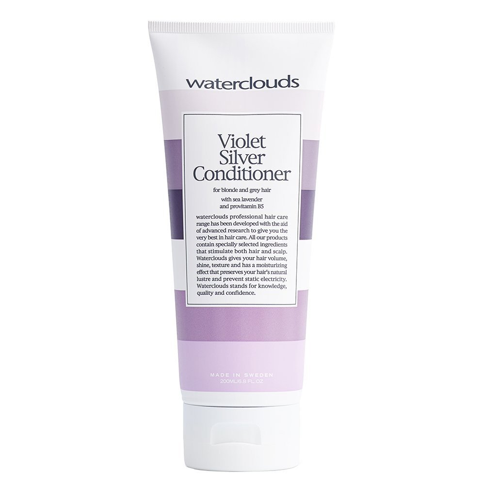 Waterclouds Violet Silver odżywka z fioletowym pigmentem neutralizująca żółte refleksy na włosach blond i siwych, 200 ml
