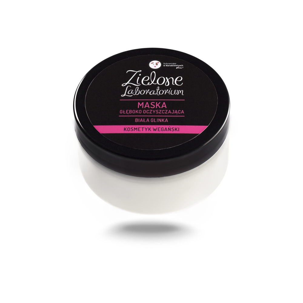 Zielone Laboratorium maska głęboko oczyszczjąca do twarzy z białą glinką, 100 ml
