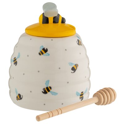 Pojemnik ceramiczny PRICE & KENSINGTON Sweet Bee 0.45 L Biały