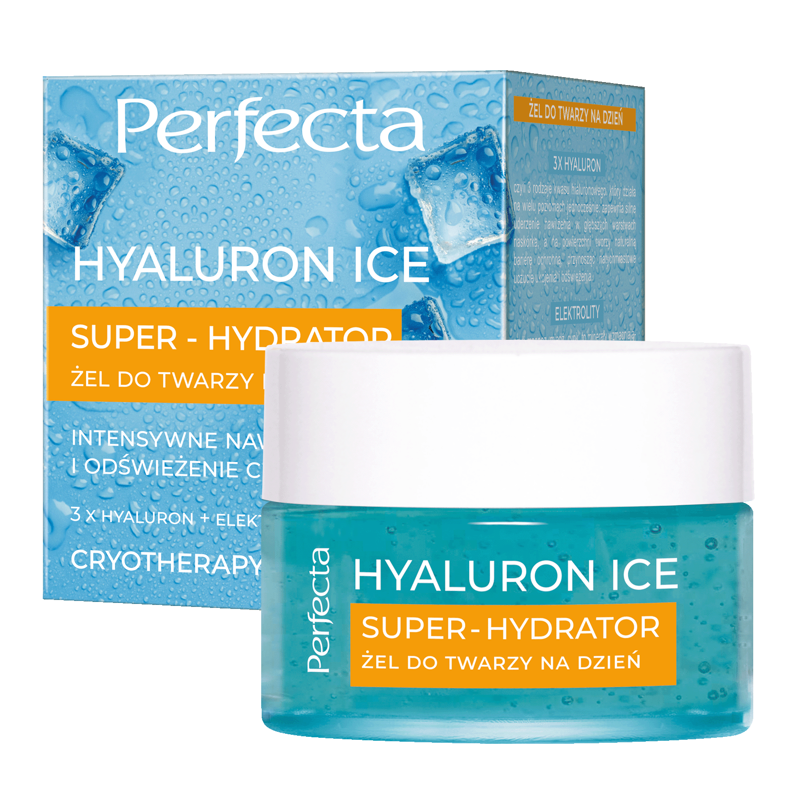 Perfecta Hyaluron Ice żelowy krem do twarzy na dzień, 50 ml