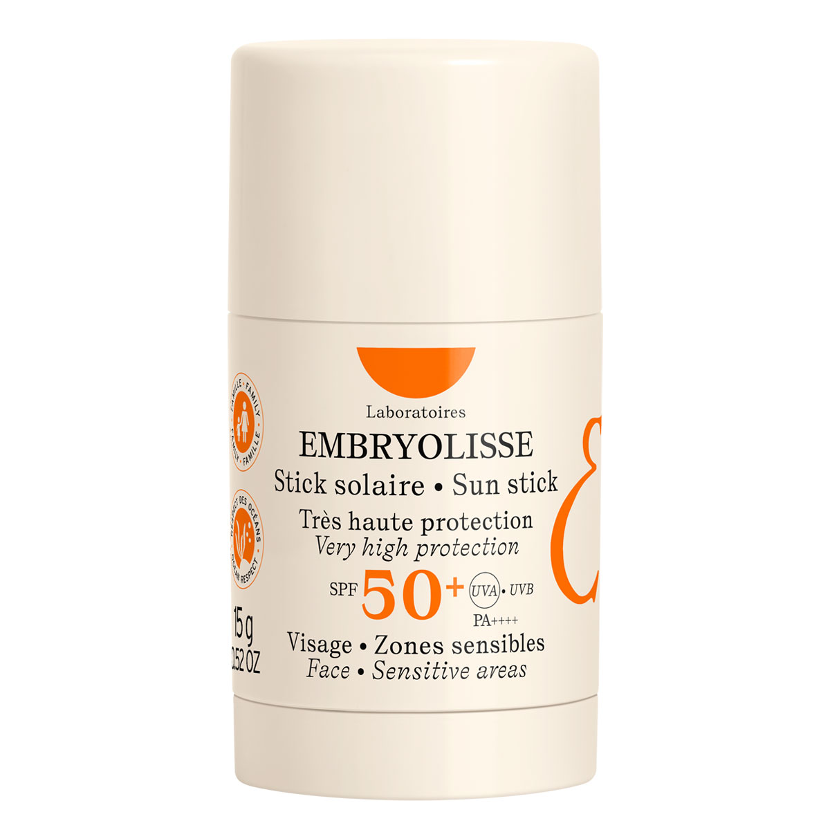 Embryolisse wodoodporny sztyft przeciwsłoneczny SPF50+, 15 g