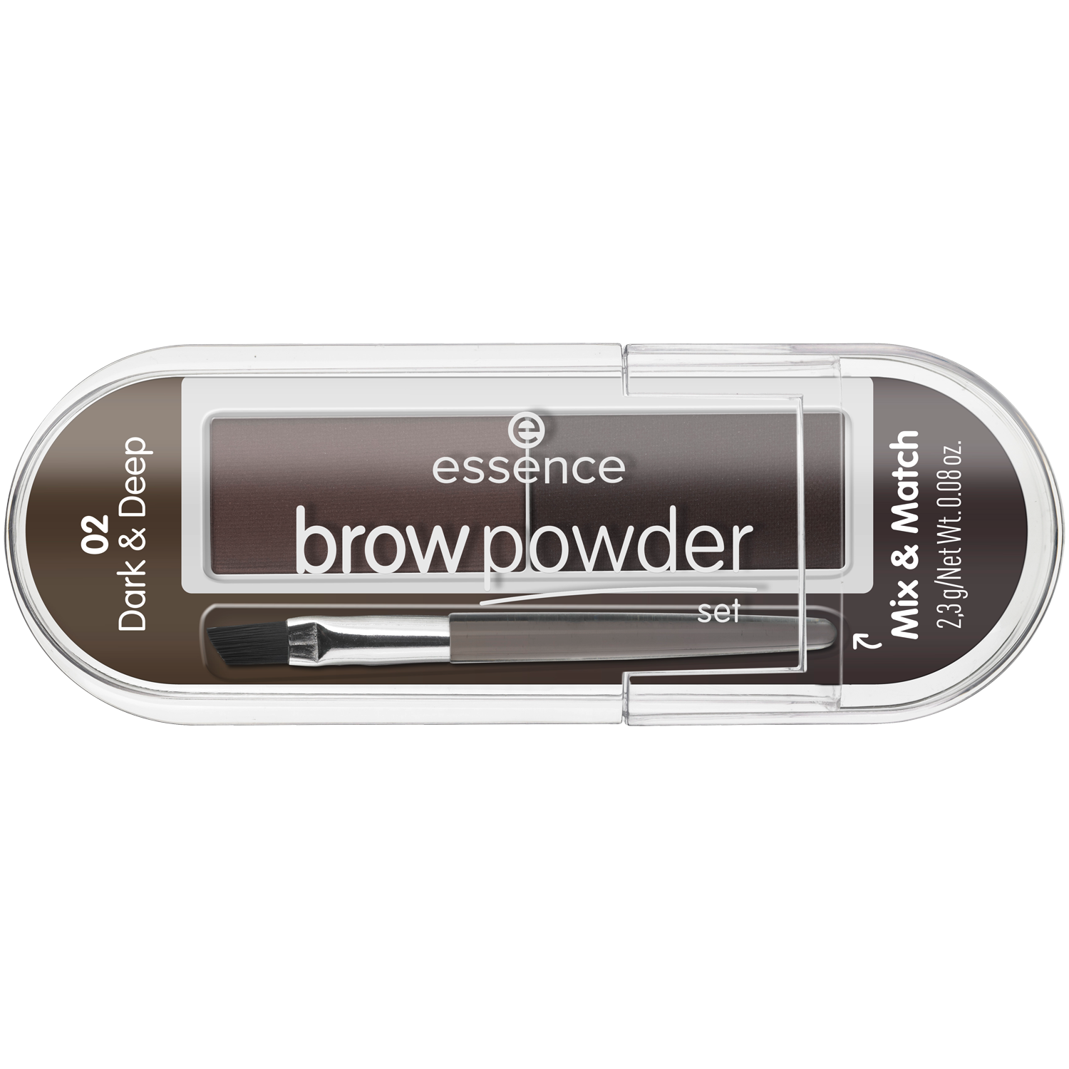 Essence Brow Powder zestaw do stylizacji brwi 02, 2,3 g