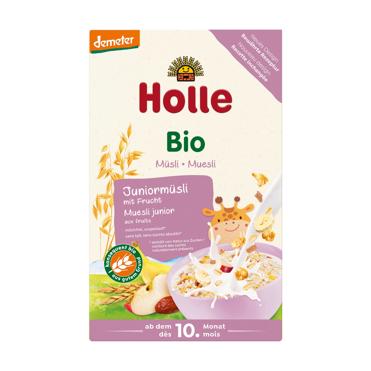 Holle BIO Demeter Kaszka junior wieloziarnista musli z owocami, 250 g