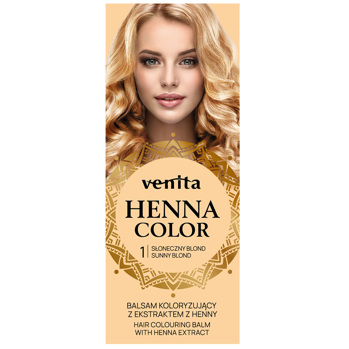 Venita Henna Color balsam koloryzujący z ekstraktem z henny do włosów 1 słoneczny blond, 75 ml