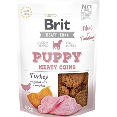 Przysmak dla psa BRIT Jerky Puppy Turkey Meaty Coins Indyk 80 g