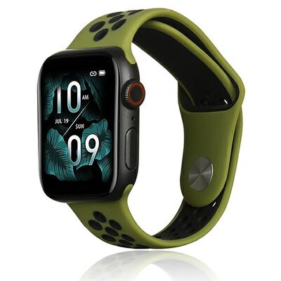 Pasek BELINE Sport Silicone do Apple Watch 2/3/4/5/6/7/8/SE/SE 2 do koperty 38/40/41mm Zielono-czarny