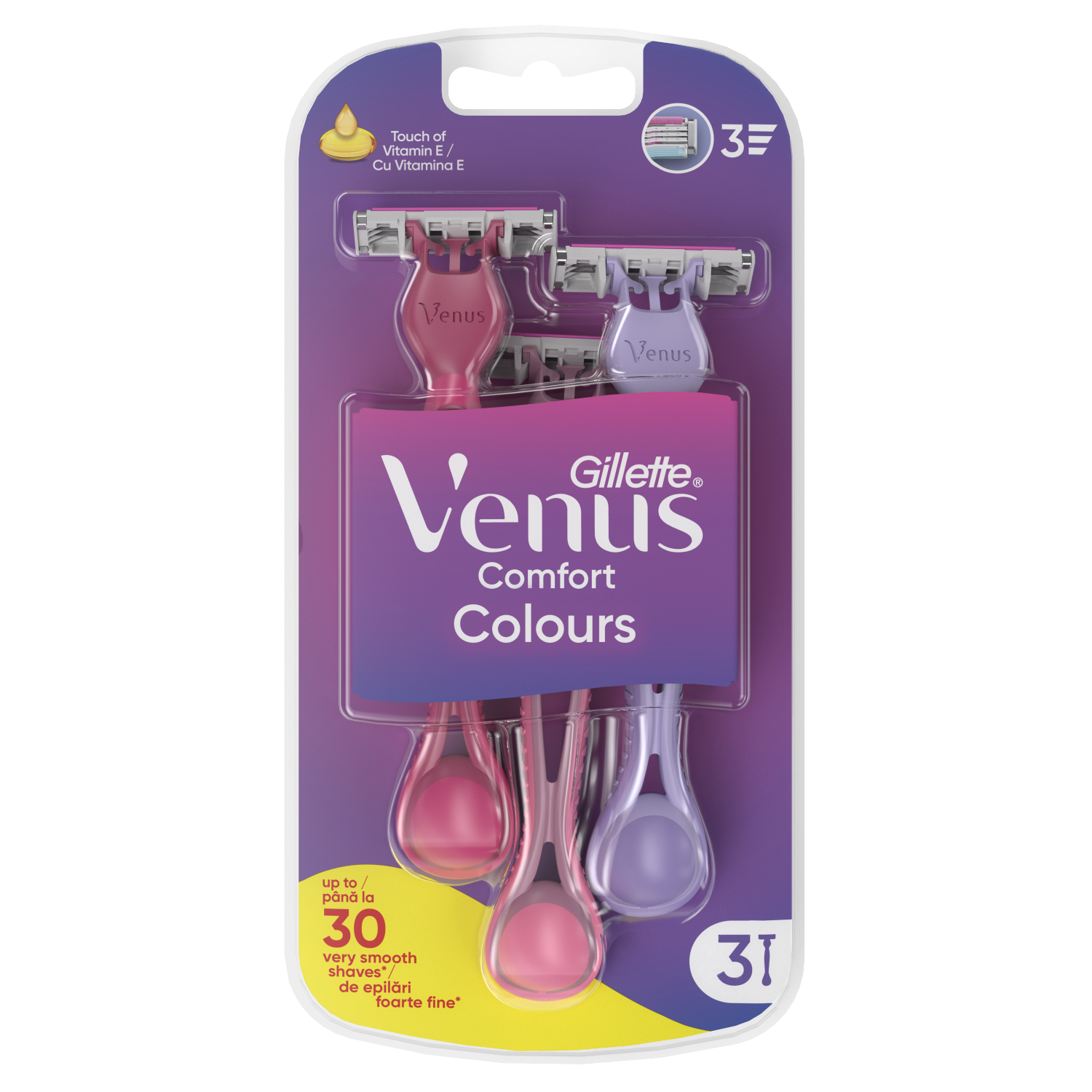 Gillette Venus Simply Venus 3 maszynki do golenia damskie, 3 szt./1 opak.