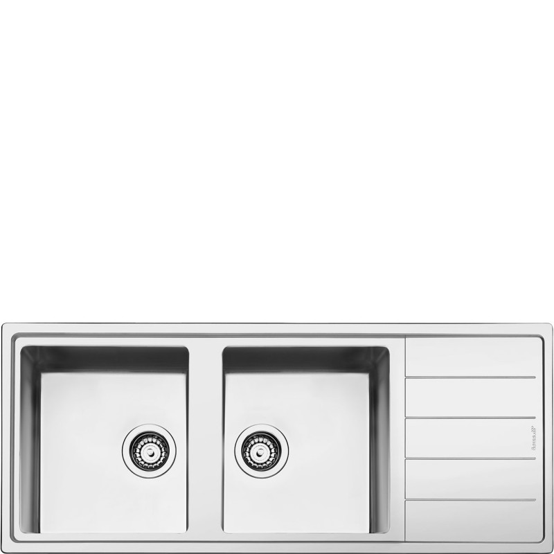 Smeg - Zlewozmywak nablatowy LDR116-2 Mira Stal nierdzewna