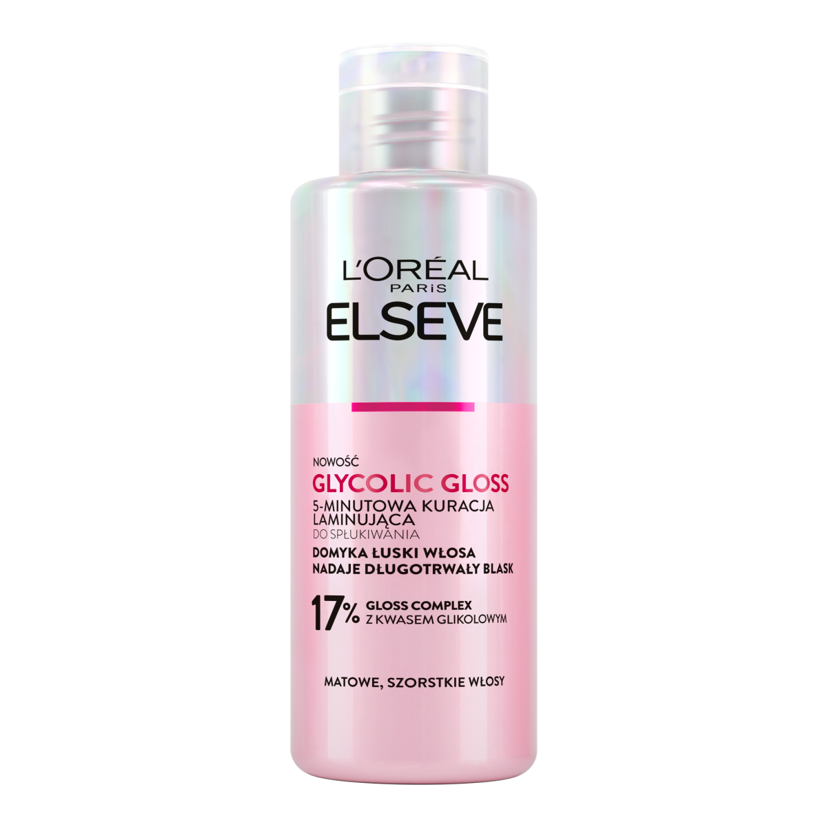 L'Oréal Paris Elseve Glycolic Gloss 5-minutowa kuracja laminująca do włosów do spłukiwania, 200 ml