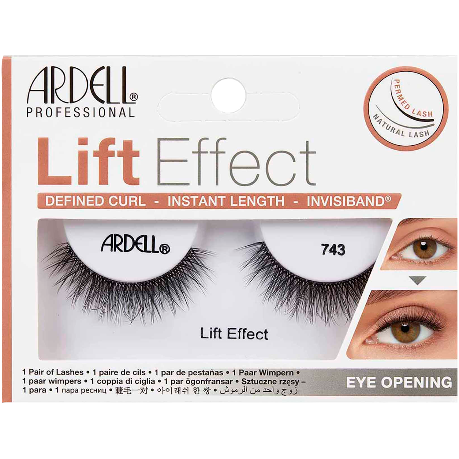 Ardell Lift Effect 743 sztuczne rzęsy na pasku, 1 opak.