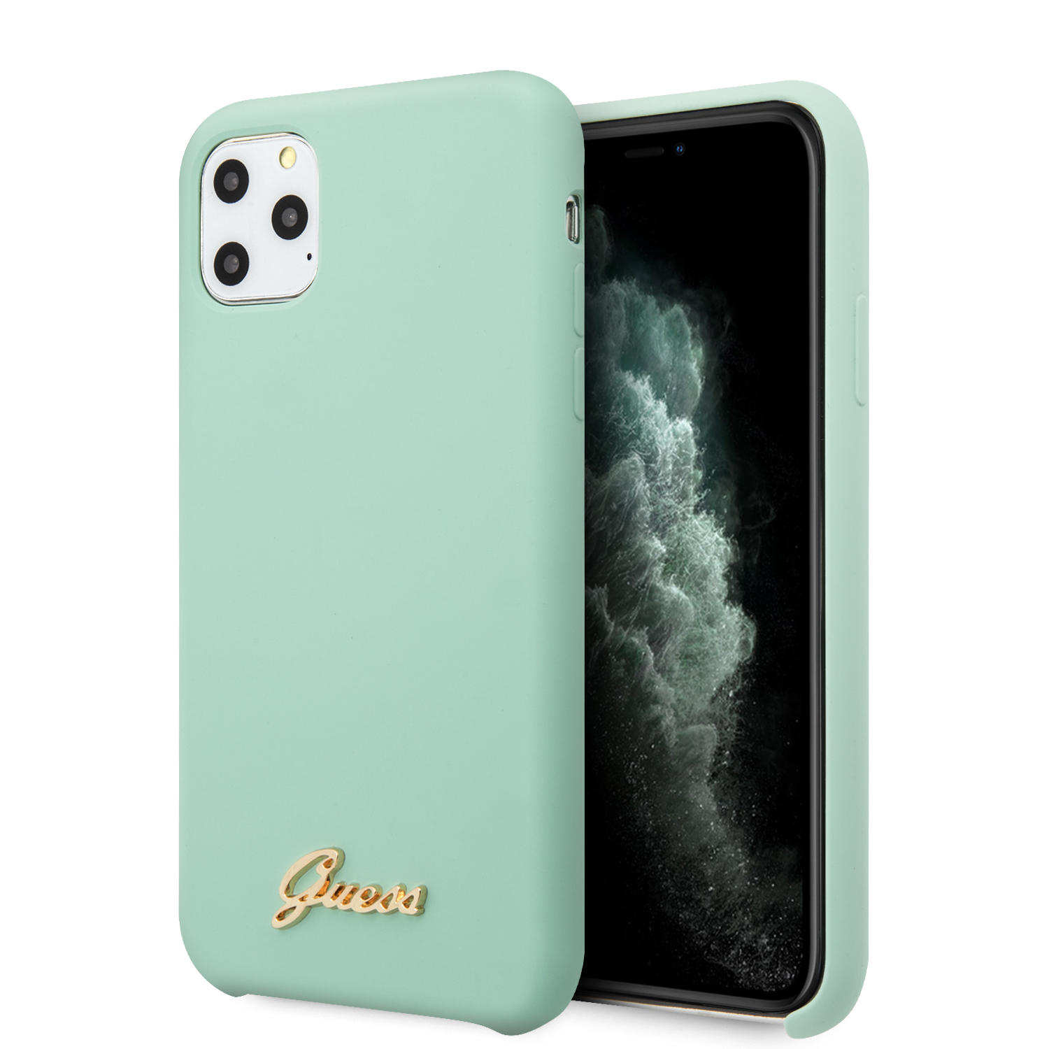 Guess Silicone Vintage Logo Green - etui dla iPhone 11 Pro Max
