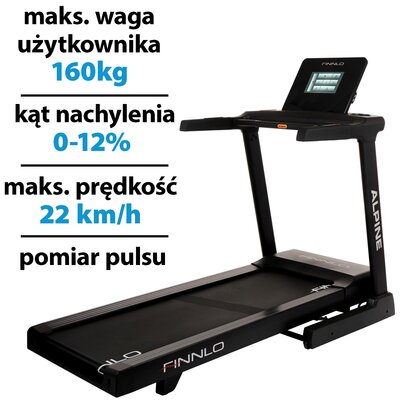 Bieżnia elektryczna FINNLO Alpine V-TFT 1839W 22km/h