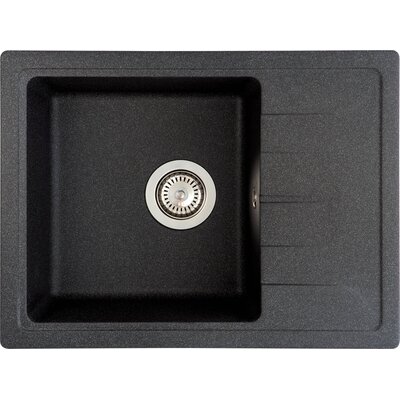 Zlewozmywak jednokomorowy z ociekaczem DEANTE Adel ZLM 211A Grafitowy 44x58