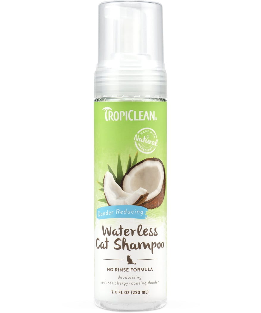 Tropiclean suchy szampon kokosowy dla kotów Dander Reducing Waterless Shampoo for Cats