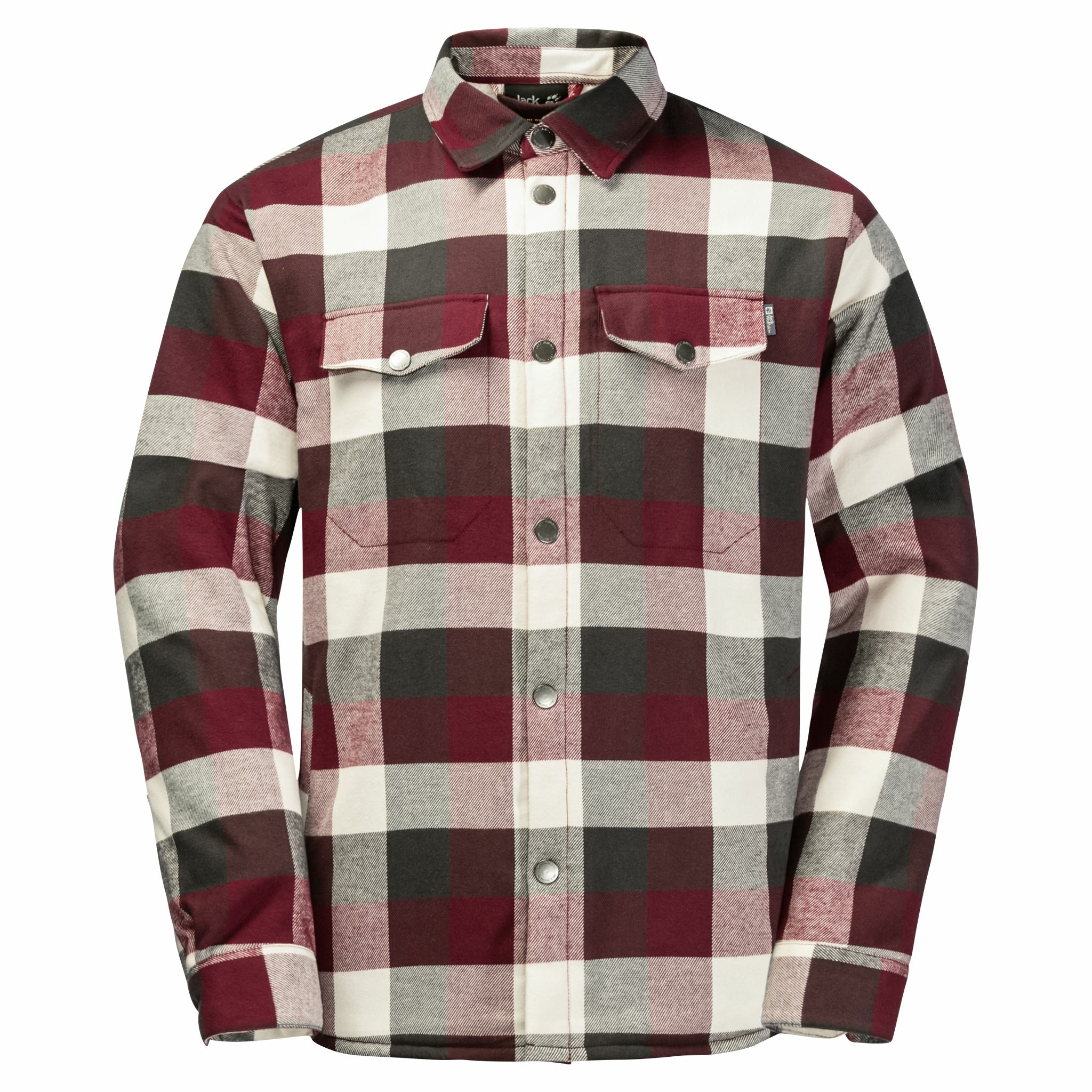 Męska koszula Jack Wolfskin FELSENWEG INS SHIRT M cordovan red checks - L