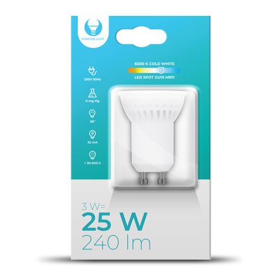 Żarówka LED FOREVER LIGHT RTV003590 3W GU10