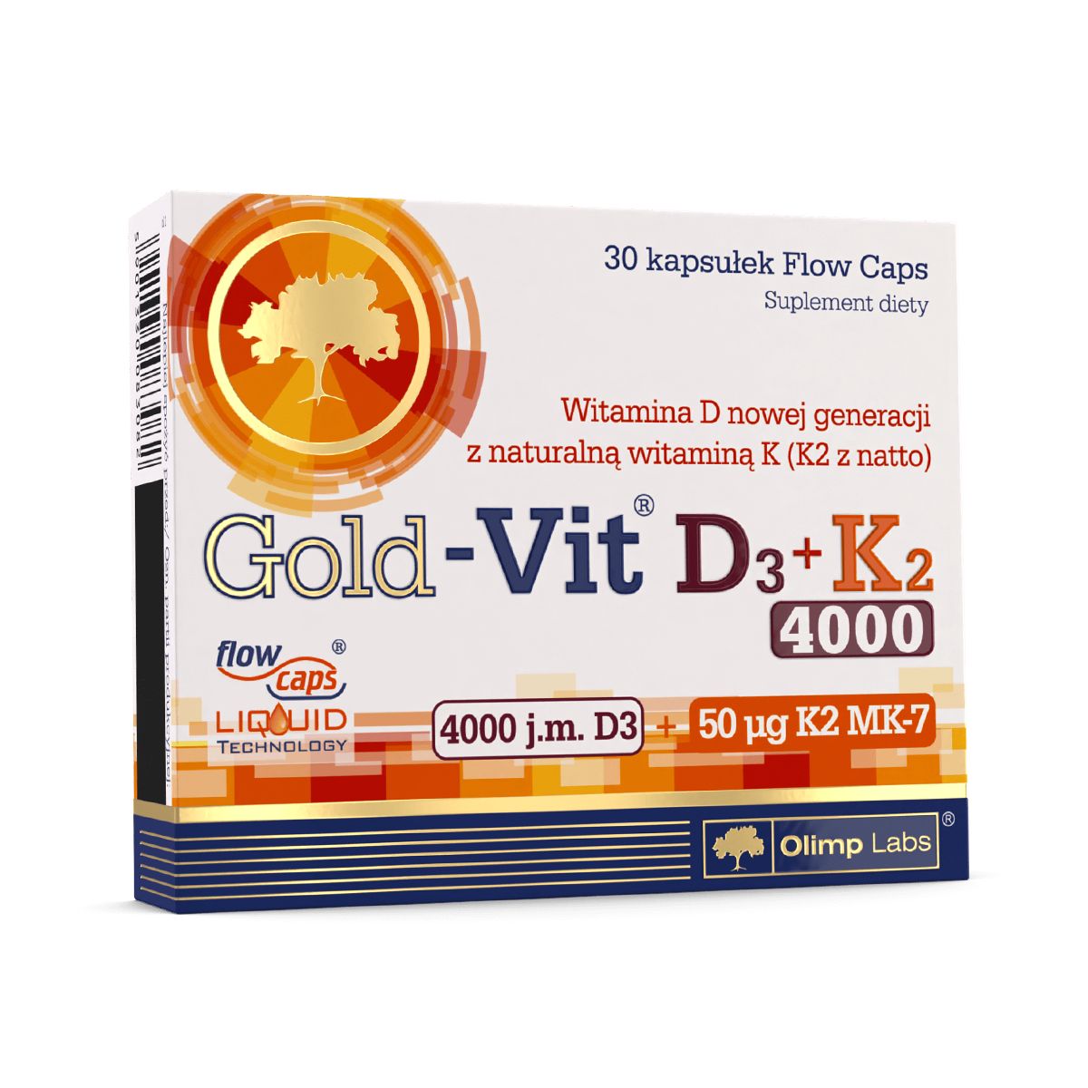 Gold-Vit D3+K2 4000 IU suplement diety, 30 kaps./1 opak.