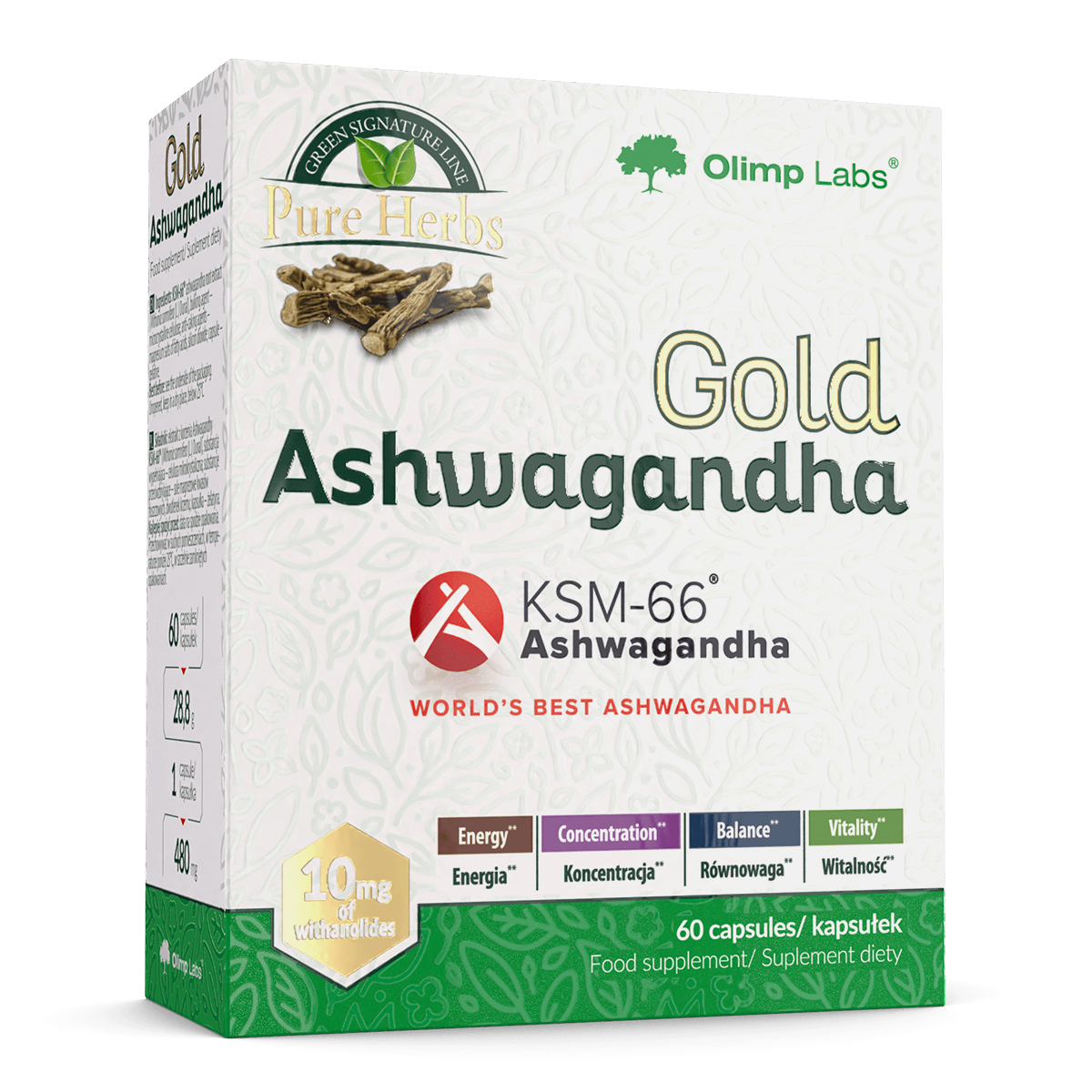 Olimp Labs Gold Ashwagandha suplement diety, 60 kaps./1 opak.