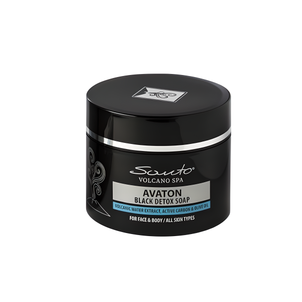 Santo Volcano Spa Avaton detoksykujące czarne mydło oczyszczające, 100 ml