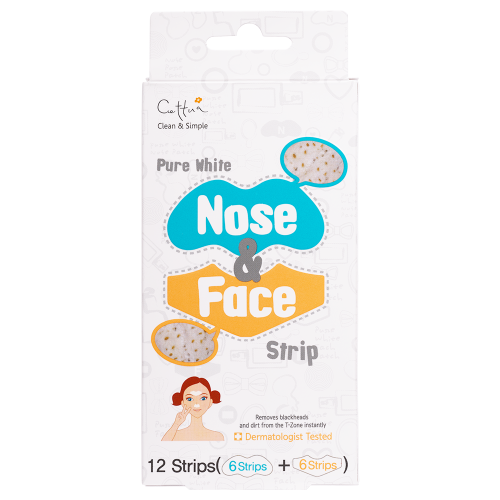 Cettua paski oczyszczające nos i twarz, 12 szt./1 opak.