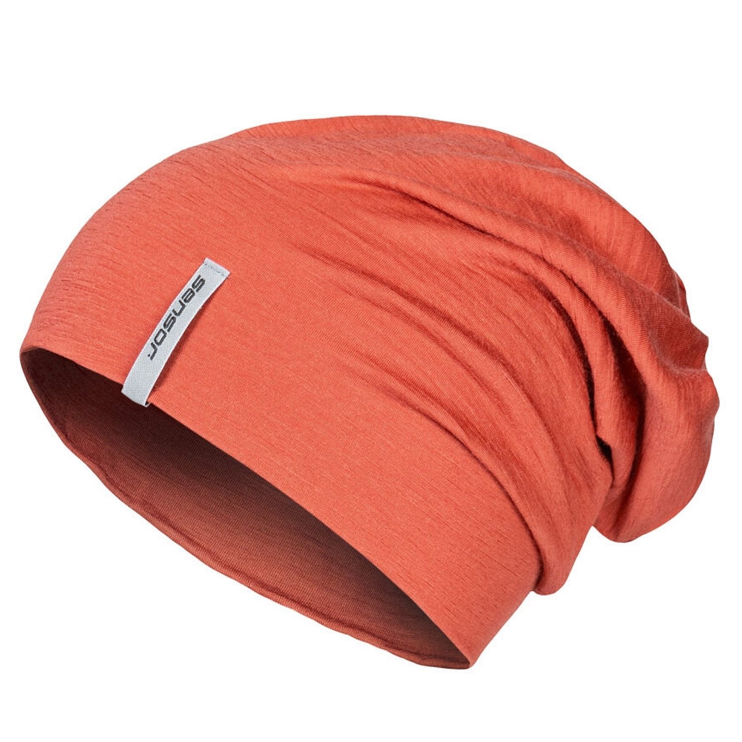 SENSOR - Czapka MERINO ACTIVE - terracota