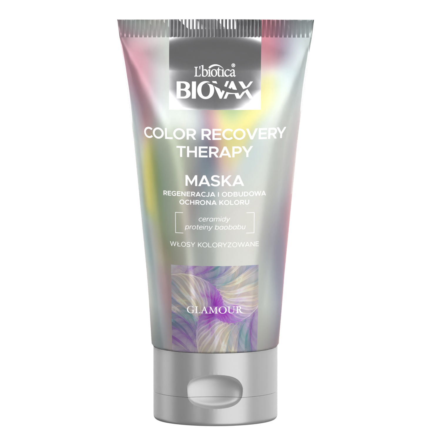 L'biotica Biovax Glamour Color Recovery Therapy maska do włosów farbowanych, 150 ml