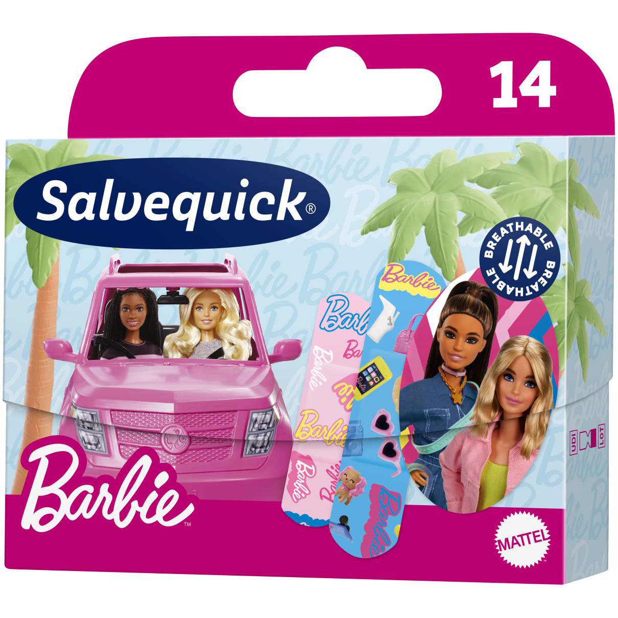 Salvequick Barbie plastry dla dzieci, 14 szt./1 opak.
